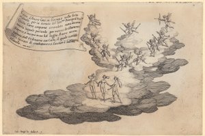 Kärlekens vagn, blad 5 i serien ”Skönhetens krig” av Jacques Callot