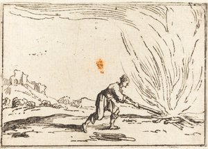 Man deltar i en brand av Jacques Callot