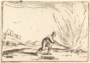 Man deltar i en brand av Jacques Callot