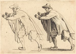 Man som rör sig abrupt, ca. 1617. av Jacques Callot
