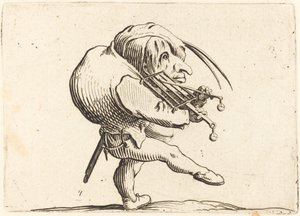 Man som skrapar en grill av Jacques Callot