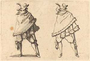 Man insvept i sin mantel av Jacques Callot