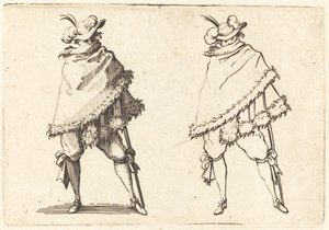 Man insvept i sin mantel av Jacques Callot