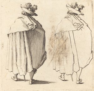 Man i mantel, sedd bakifrån av Jacques Callot