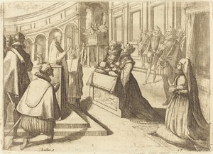 Äktenskap mellan Margareta av Österrike och Filip III av Jacques Callot