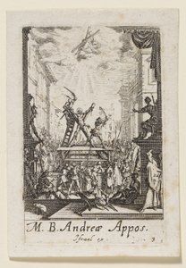 Aposteln Sankt Andreas martyrskap (Den salige aposteln Andreas martyrskap) av Jacques Callot