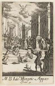 Sankt Johannes den mindre, plansch sju ur Apostlarnas martyrskap (The Martyrdoms of the Apostles) av Jacques Callot