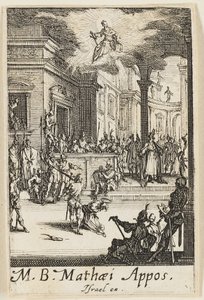 Matteus martyrdöd, plansch tretton ur Apostlarnas martyrdöd av Jacques Callot