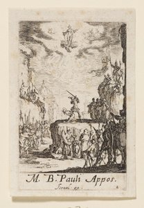 Aposteln Sankt Paulus martyrskap (Den salige aposteln Paulus martyrskap) av Jacques Callot