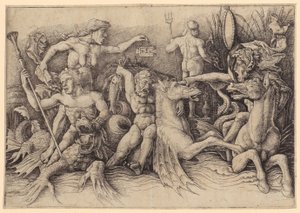 Den helige Barnabas martyrium, blad 15 i serien ”Apostlarnas martyrium” av Jacques Callot