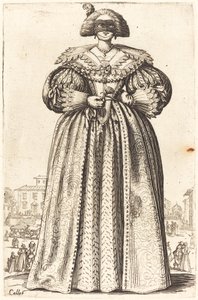 Maskerad ädel kvinna av Jacques Callot