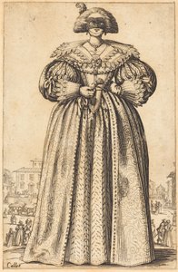Maskerad adelskvinna av Jacques Callot
