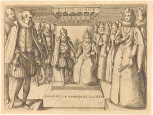 Möte mellan Margareta av Österrike och Filip III, av Jacques Callot