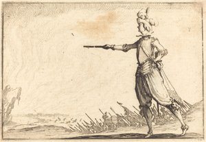 Militär befälhavare till fots av Jacques Callot
