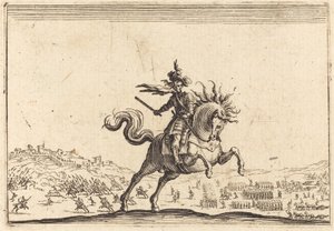 Militär befälhavare till häst av Jacques Callot