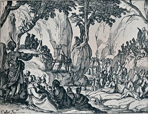 Nr III. -St. John Preaching, 1635, 1924 av Jacques Callot