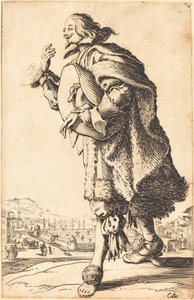 Adel man med filthatt, bugning av Jacques Callot