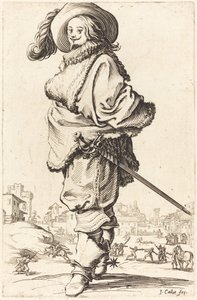 Adel man med pälsplastron av Jacques Callot