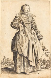Adlig kvinna med stor krage av Jacques Callot