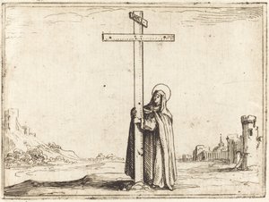 Nunna som omfamnar det heliga korset, 1628. av Jacques Callot