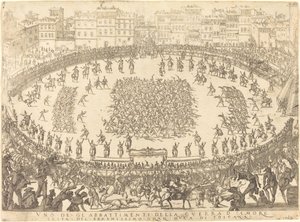 En av infanteristriderna, 1616. av Jacques Callot