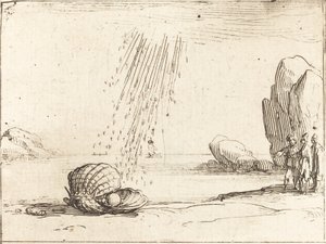 Ostron med pärla av Jacques Callot