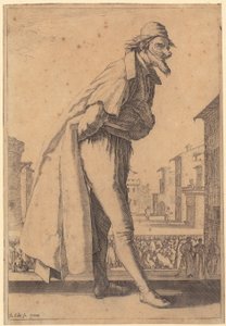 Pantalone, blad 1 i serien ”De tre Pantaloni” av Jacques Callot