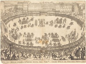 Parad i amfiteatern av Jacques Callot