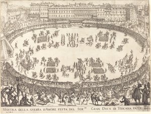 Parad i amfiteatern av Jacques Callot