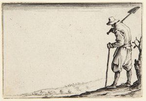 Bonde med en spade på axeln av Jacques Callot