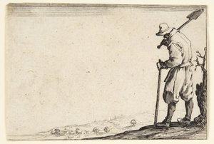 Bonde med en spade på axeln av Jacques Callot