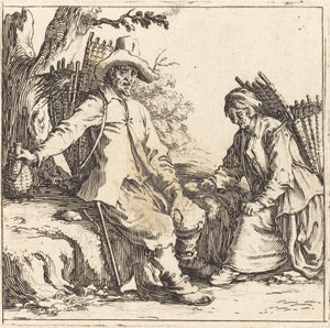 Bondepar i vila av Jacques Callot