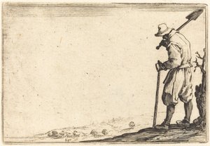 Bonde med spade på axeln av Jacques Callot