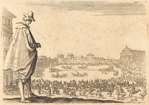 Piazza Santa Maria Novella, Florens, ca. 1622. av Jacques Callot