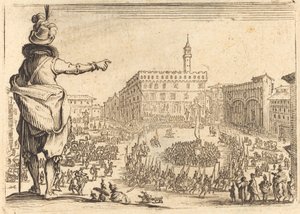 Piazza della Signoria, Florens, ca. 1622. av Jacques Callot