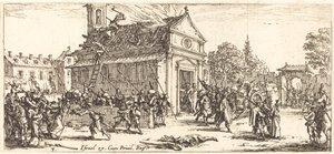 Plundrar ett kloster av Jacques Callot