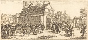 Plundrar ett kloster av Jacques Callot