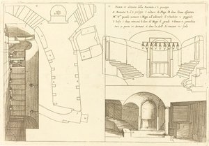 Plan och höjd av den heliga födelsekyrkan av Jacques Callot