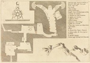 Plan över alla viktiga platser i Betlehem av Jacques Callot