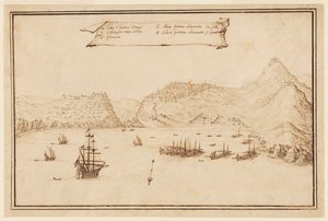 Planometrisk vy av Oran, Algeriet av Jacques Callot