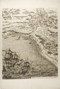 Tallrik sex från The Siege of La Rochelle av Jacques Callot