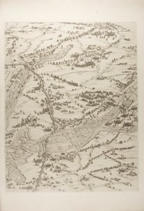Tavla tre från Belägringen av La Rochelle av Jacques Callot