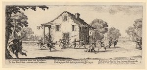 Plundring, blad 4 i serien ”Krigets gråzoner” av Jacques Callot