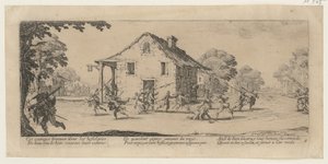 Plundring, blad 4 i serien ”Krigets fasor” av Jacques Callot