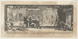 Plundring av en bondgård, blad 5 i serien ”Krigets fasor” av Jacques Callot