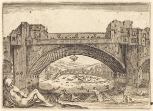 Ponte Vecchio, Florens av Jacques Callot