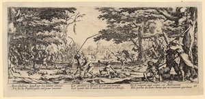 Böndernas hämnd, blad 17 ur serien ”Krigets fasor” av Jacques Callot