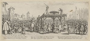 Cykel, blad 14 i serien ”Krigets fasor” av Jacques Callot
