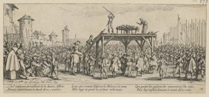Cykel, blad 14 i serien ”Krigets fasor” av Jacques Callot