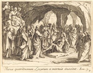 Uppfostran av Lazarus av Jacques Callot